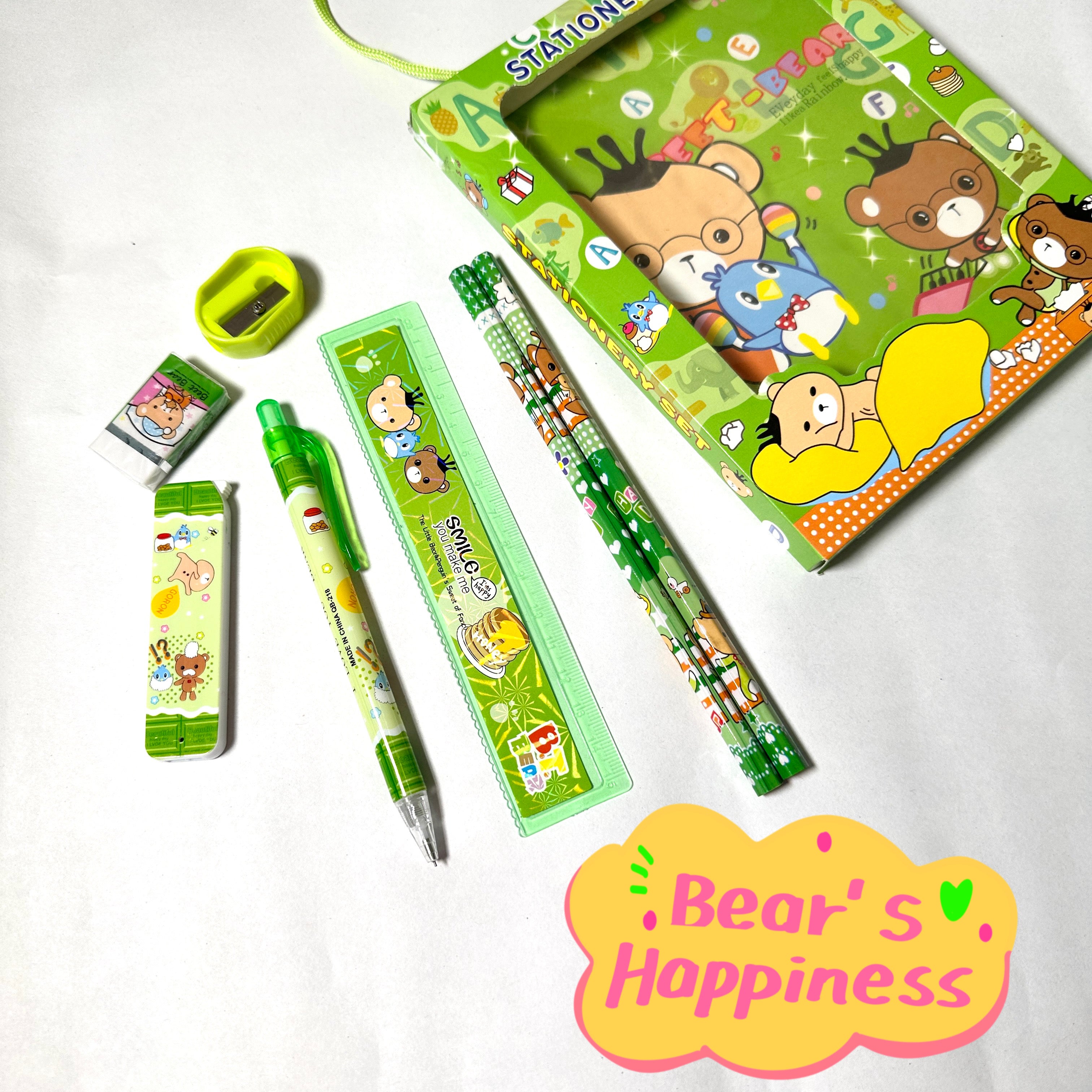 Cartoon 5 in 1 Stationery Gift Set for Kids with Scissor, Stapler, 400  Staples, Washi Tape & Dispenser | e return gifts