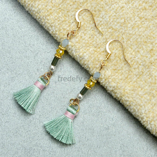 Beautiful Dangler with Sea Green Tassel-Fredefy