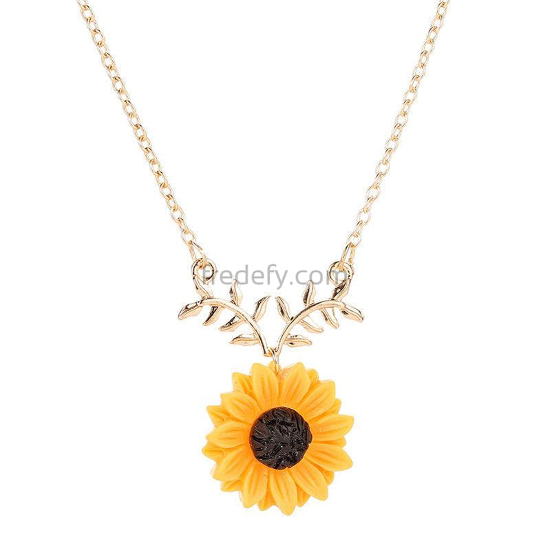 Sunflower earrings store and necklace